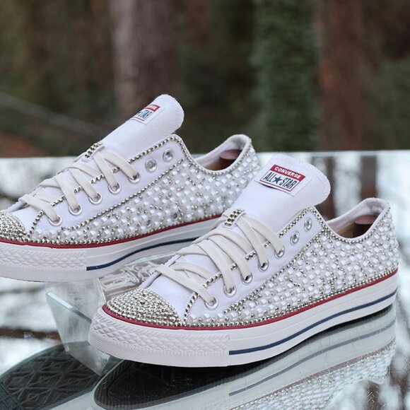 Converse Chuck Taylor All Star Low Rhinestones & Pearls - Picture 12 of 15